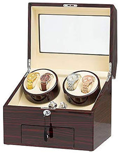 Automatic Wood Watch Winder Display Box 4+9 Storages