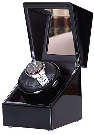 New Style Rubber Wood] Love Nest Wood Automatic Single Watch Winder Piano Finish Pure Handmade Watch Winder with Automatic Japanese Mabuchi Motorï¼Power Includedï¼: Cell Phones & Accessories