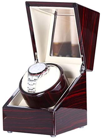 New Style Rubber Wood] Love Nest Wood Automatic Single Watch Winder Piano Finish Pure Handmade Watch Winder with Automatic Japanese Mabuchi Motorï¼Power Includedï¼: Cell Phones & Accessories