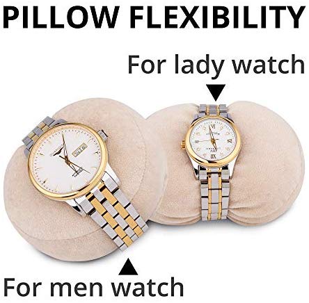 Single Watch Winder Newly Upgraded, with Flexible Plush Pillow, in Wood Shell and Black Leather, Japanese Motor, 4 Rotation Mode Setting, Fit Lady and Man Automatic Watch: Watches