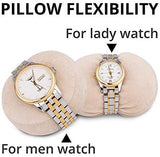 Single Watch Winder Newly Upgraded, with Flexible Plush Pillow, in Wood Shell and Black Leather, Japanese Motor, 4 Rotation Mode Setting, Fit Lady and Man Automatic Watch: Watches