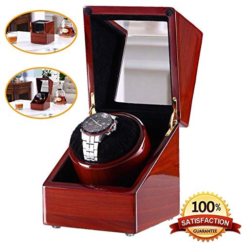 New Style Rubber Wood] Love Nest Wood Automatic Single Watch Winder Piano Finish Pure Handmade Watch Winder with Automatic Japanese Mabuchi Motorï¼Power Includedï¼: Cell Phones & Accessories