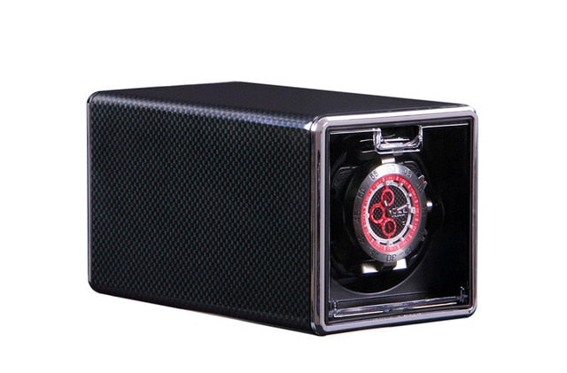 LISM  Auto Silent Watch Winder Irregular Shape Transparent Cover Wrist watch Box with EU/US/UK Plug Luxury Box Automatic Watch