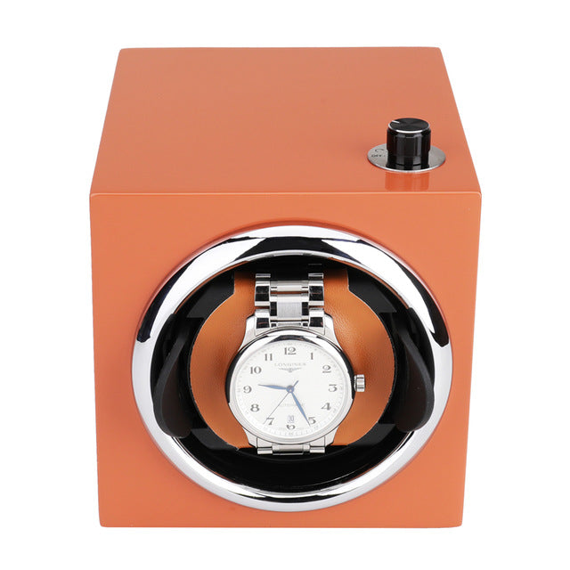 LISM  Auto Silent Watch Winder Irregular Shape Transparent Cover Wrist watch Box with EU/US/UK Plug Luxury Box Automatic Watch