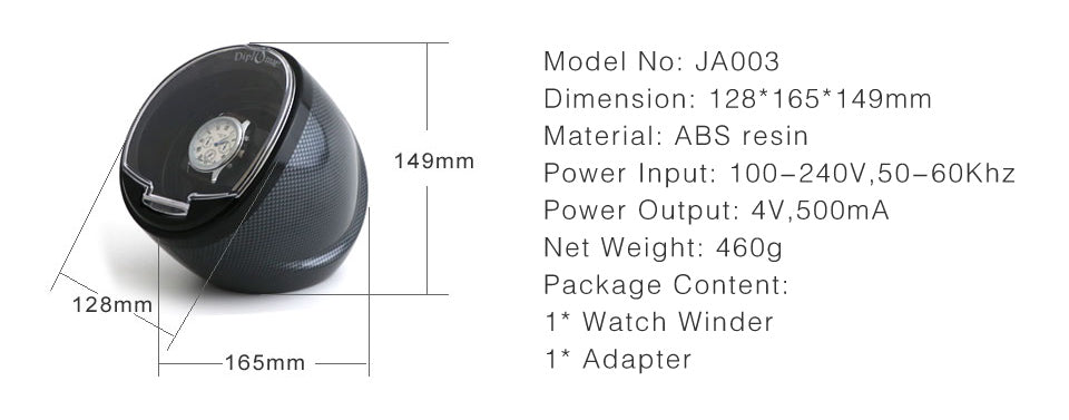 Jebely Black Single Watch Winder for automatic watches automatic winder Multi-function 5 Modes Watch Winder 1 JA003