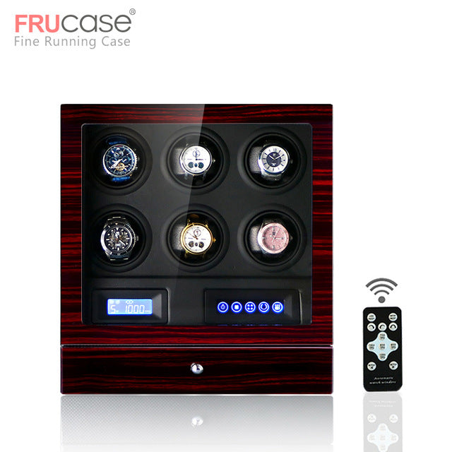 Luxury Watch winder automatic watch display for 4watches 6watches control Stop when the cover opened LED light Remote control