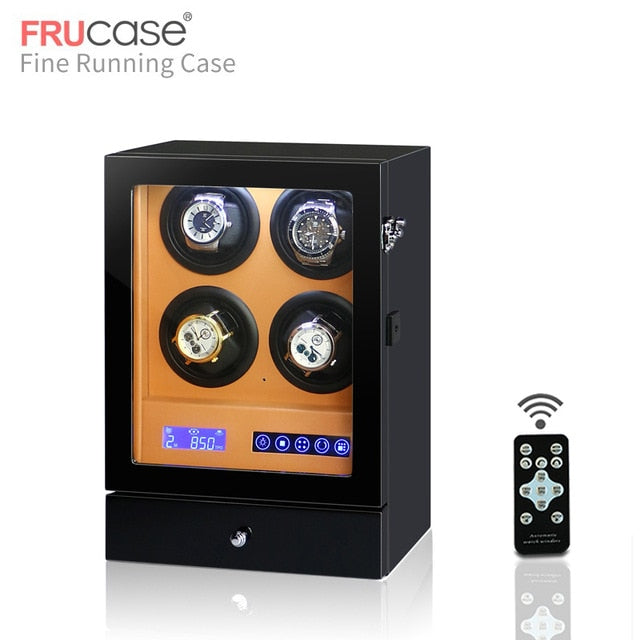 Luxury Watch winder automatic watch display for 4watches 6watches control Stop when the cover opened LED light Remote control