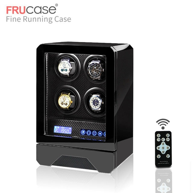 Luxury Watch winder automatic watch display for 4watches 6watches control Stop when the cover opened LED light Remote control