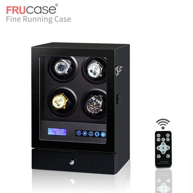 Luxury Watch winder automatic watch display for 4watches 6watches control Stop when the cover opened LED light Remote control