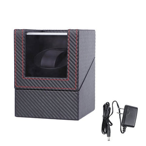 Carbon Motor Shaker Watch Winder Holder Display Automatic Mechanical Watch Winding Box Jewelry Automatic Watch EU/US/UK/AU 2019