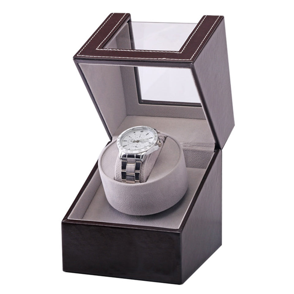 Collection Watch Winder Transparent Cover Automatic Mechanical Luxury Display Box Holder Motor Shaker Jewelry US Plug Case