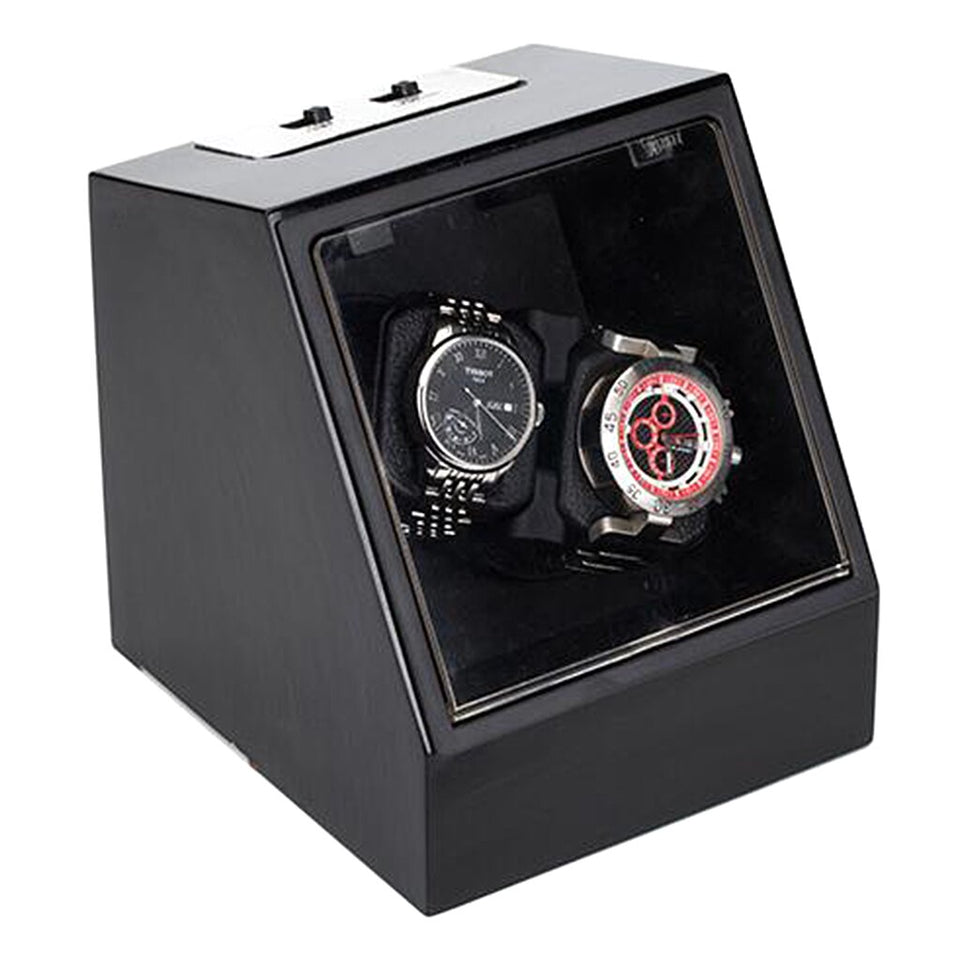 Luxury Ebony Automatic Mechanical Watch Winding Box Motor Shaker Watch Winder Holder Display Jewelry Storage Organizer