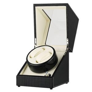 Five-Speed Adjustment Automatic Mechanical Watch Winder Carbon Fiber Double Watch Winding Box Quiet Motor Watches Storage Box