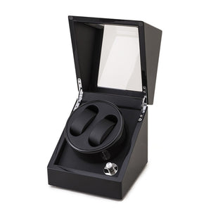 New 2 Slots Watch Winder Black Automantic Mechanical Watch Winders Fashion Mens Watch Storage Case Brand Gift Winder W075