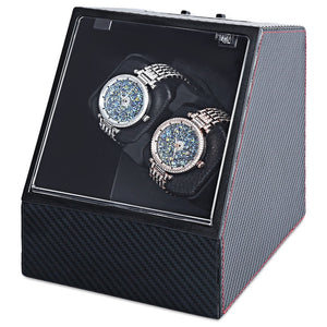 Automatic Watch Winder Auto Silent Watch Winder Irregular Shape Transparent Cover Wristwatch Box with US Plug