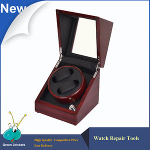 503046-D Single High Gloss Cherry Wood Automatic Watch Winder,Wooden Ultra quiet motor Watch Winder