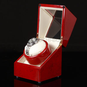 High Quanlity Wooden Watch Winder Red Automantic Mechanical Watch Winder Watch Storage Gift Boxes New Men Watch Storage Box W071