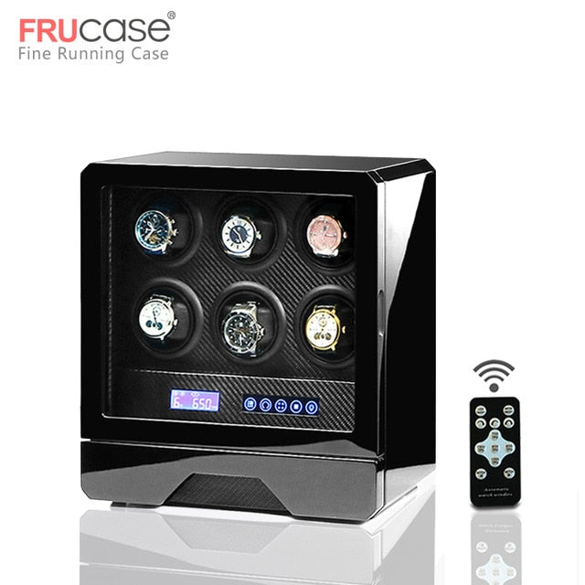 Luxury Watch winder automatic watch display for 4watches 6watches control Stop when the cover opened LED light Remote control